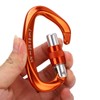D Carabiner Clip Aluminum Alloy Auto Lock Heavy Duty D