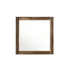 Acme Morales Square Dresser Mirror with Wooden Frame in Rustic