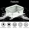 LeMotech Electrical Box, IP67 Waterproof Hinged Clear Cover Stainless Steel