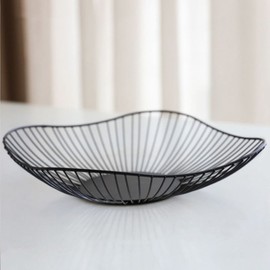 Modern Point Steel Basket (31x6.5cm) (Black) steel basket 16ea