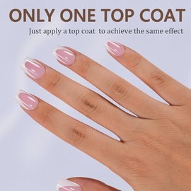Misssix Uñas Postizas Francesas De Gel, 150 Unidades, Cortas, Cuadradas, Rosas, Sin Necesidad De Limar, Pre-Duraderas, Para Decoración De Uñas Diy, 15