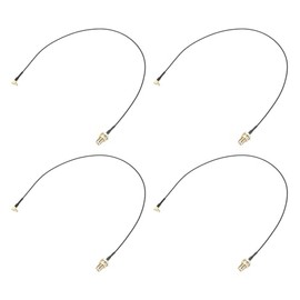 uxcell 4Pcs MMCX Male Right Angle to SMA Female Bulkhead,Pigtail Antenna Coaxial RF1.37 Low Loss Cable,RF Coaxial Connector,20inch