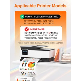 Kuva 963xl Multipack Compatible with HP 963 963XL Compatible with HP Officejet Pro 9010 9012 9013 9014 9015 9016 9018 9019 9020 9022 9023 9025 (Black Cyan Magenta Yellow)