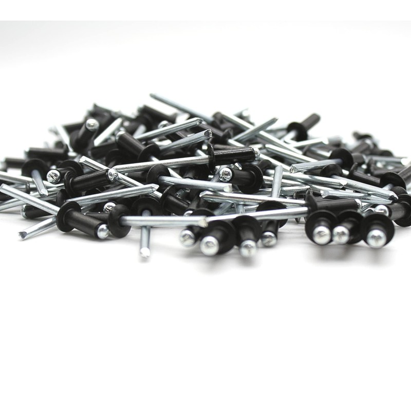 DOJA Industrial Black Aluminium Blind Rivets 4.8 x 12 mm