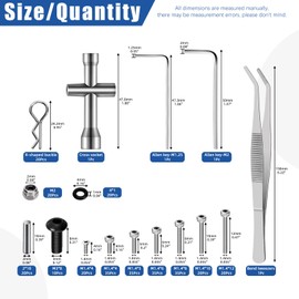 Glarks 294pcs M1.4 x 4/5/6/8/10/12MM Universal RC Screw Kit, RC Cars Trucks Crawler Parts Hardware Fasteners, RC Screw Hardware Fasteners for Axial SCX24 1/24 RC Crawler Truck Deadbolt C10 Jeep Betty