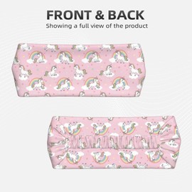 FATTTYCY Unicorn Rainbow Pink Sports Headband for Women Men