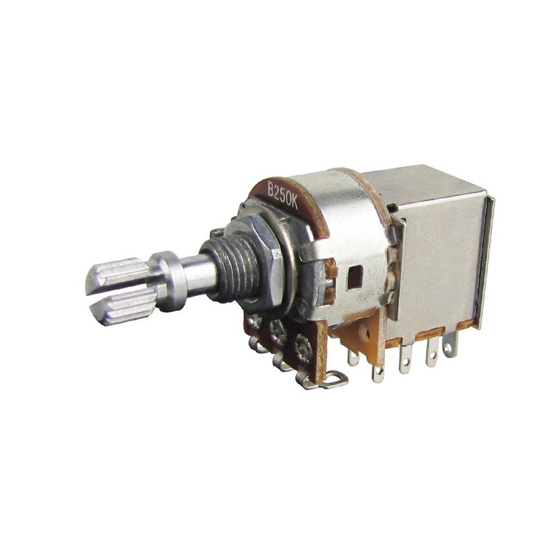 FLEOR 2pcs Push Pull Guitar Pots Short 15mm Split Shaft