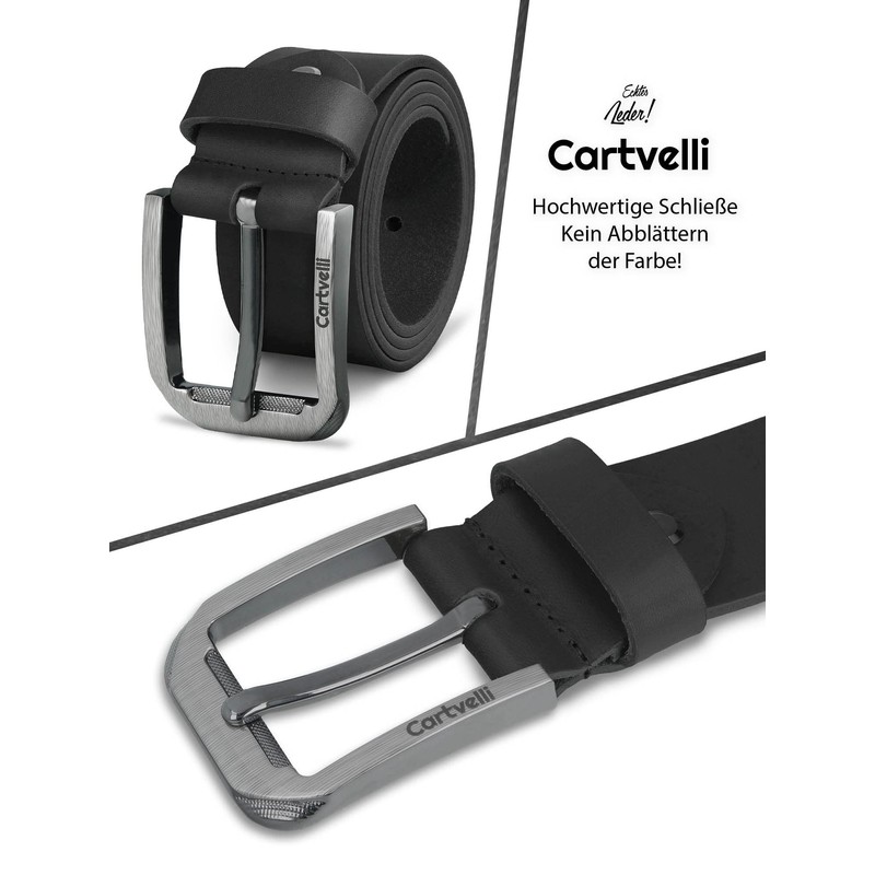 Cartvelli Premium Men's Leather Belt Made in Germany with Gift