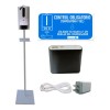 Pedestal Con Termómetro Dispensador De Gel Antibacterial V0 Color Blanca