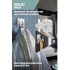Menz 6-Pack Adhesive Towel Hooks for Bathrooms, Stainless Steel -