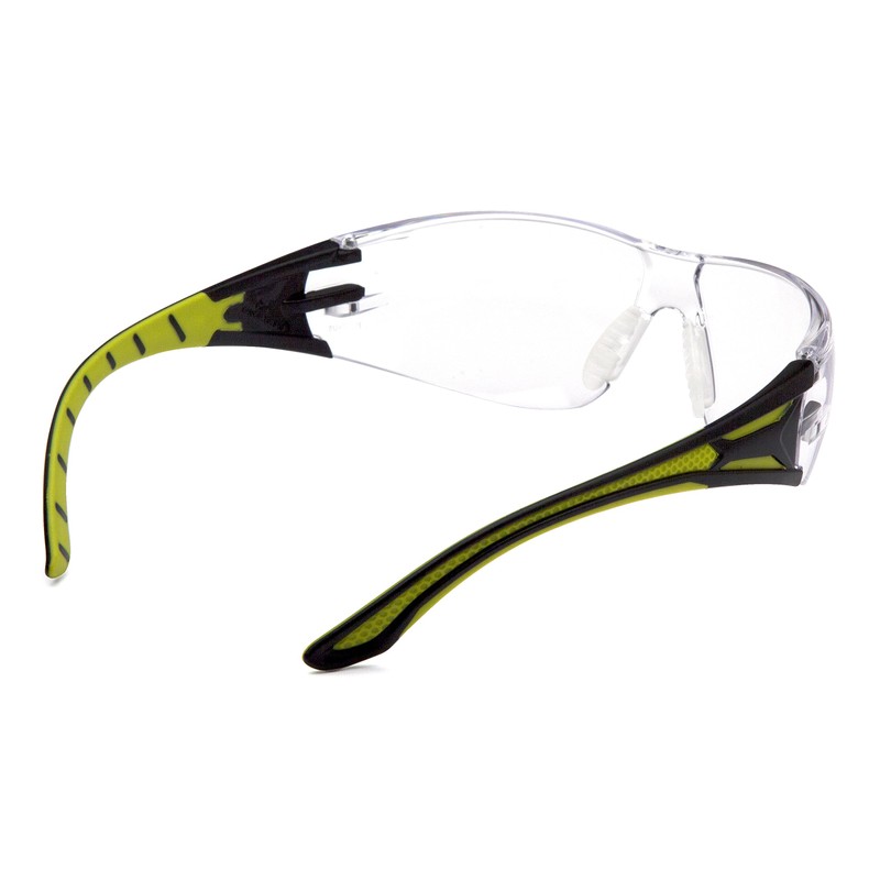 Pyramex Endeavor Plus Safety Glass Black/Lime Frame Clear Lens