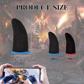 Bansusu 40pcs Mobile Finger Sleeves for Gaming Anti-Sweat Gaming Finger Sleeves Reduce Friction Breathable Finger Gloves Enhanced Sensitivity Perfect for Mobile Phones Smartphones Tablets