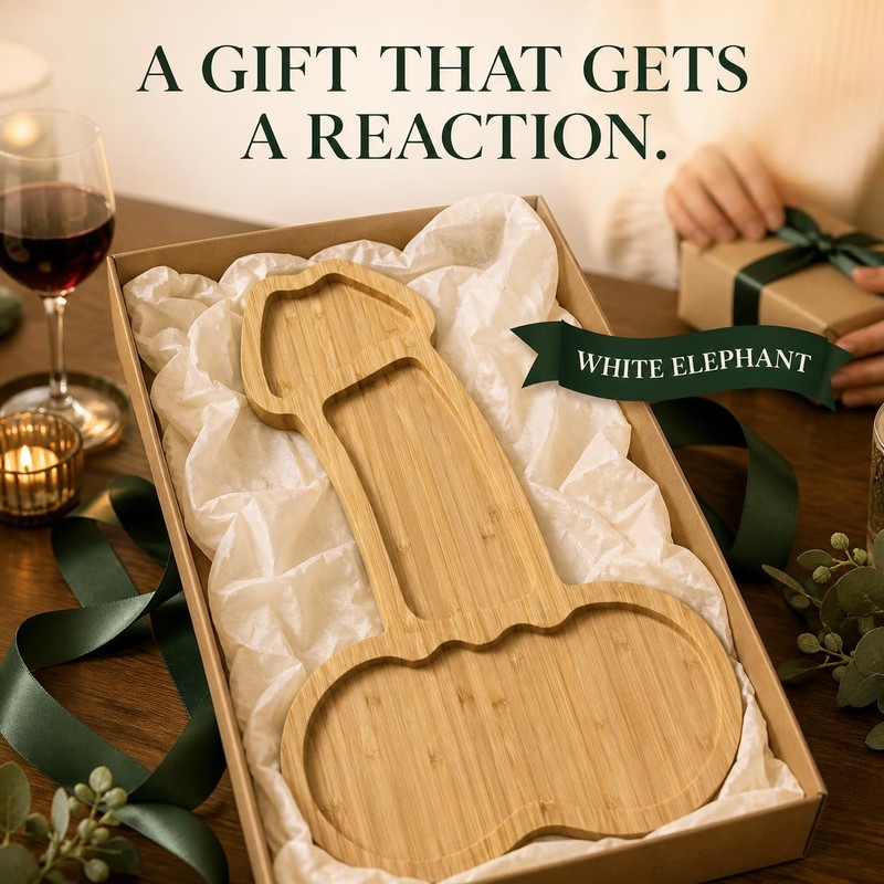 Funny Charcuterie Board Bamboo Serving Tray Gag Gift for Adults