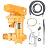 WEONEFIT 12V 15 GPM Yellow Fuel Transfer Pump with Discharge
