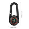 Tofficu 24 Pcs Assorted Color Compass Carabiner Keychains, 2.71 Inch