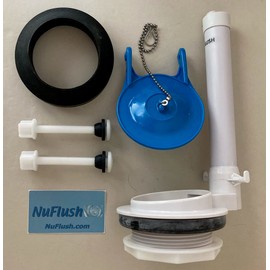 Flush Valve, NuFlush 3 inch Flapper Valve Assembly For 2-Piece Toilets