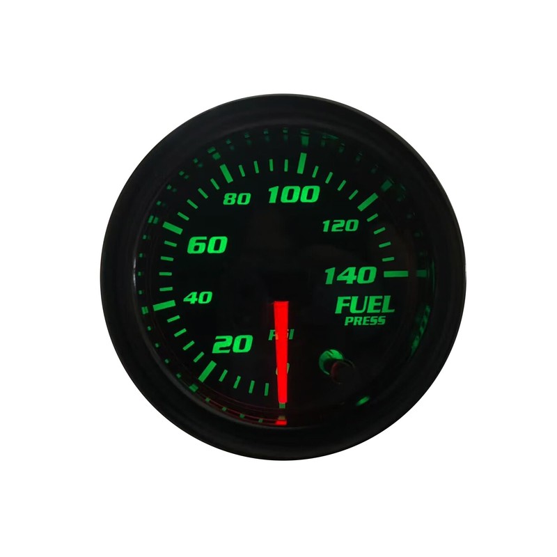 2-1/16" 52mm Fuel Press Gauge Tinted 7 Color 0-140 PSI