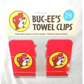 Buc-ee's Heavy Duty Towel Clip Beach Pool, Red