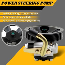 Jecoupoon Power Steering Pump Compatible with Santa Fe 2.7L Magentis 2.5L Optima 2.5L 2001-2006 21-667 57100-26100 5710026100 57100-38500 5710038500
