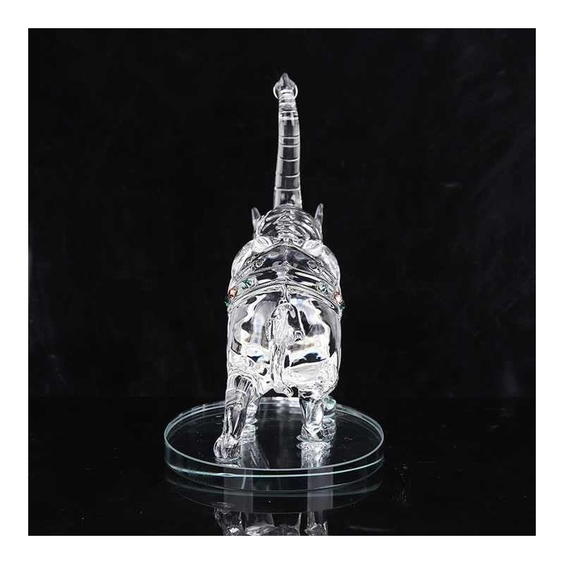 SEGOY Crystal Elephant Animal Figurine Collection Glass Ornament Table -