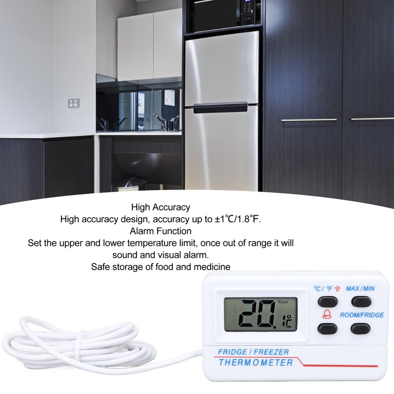 Digital Refrigerator Thermometer ‑50℃ to 70℃ ‑58℉ to 158℉ High