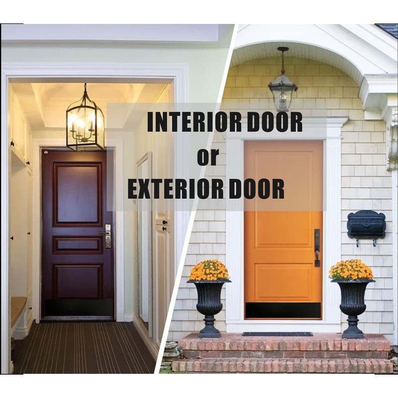 BAJIAOREN 2 Pack Silicone Rubber Door Kick Plate 6x36 Inches