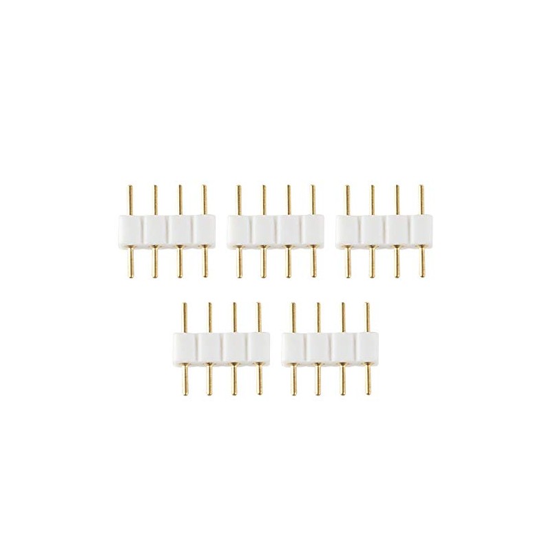 Joint Lighting 5 Pack 4PIN Male Male Connector 10mm Wide