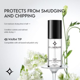Glamonade Fast Dry Solution for Nail Polish Smoothness Air Dry Long-Lasting