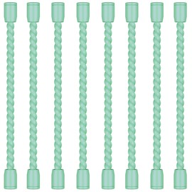 8PCS 4-Inch Silicone Cable Ties, Bendable Rubber Twist Ties, Reusable Twist Ties for Cords, gear ties for Organizing, Bundling (Mint Green)
