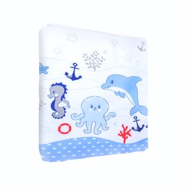 Baby Comfort Nursery 100% Cotton Fitted Sheet to fit 90x40 cm Crib Cradle (Ocean Blue)