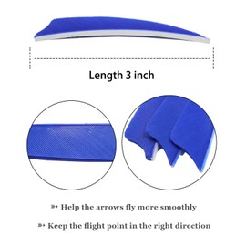 M.SJUMPPER ARCHERY Arrows 3 Inch Real Feathers Fletching with Shield Cut for DIY Hunting Shooting Shafts (36 Pack)