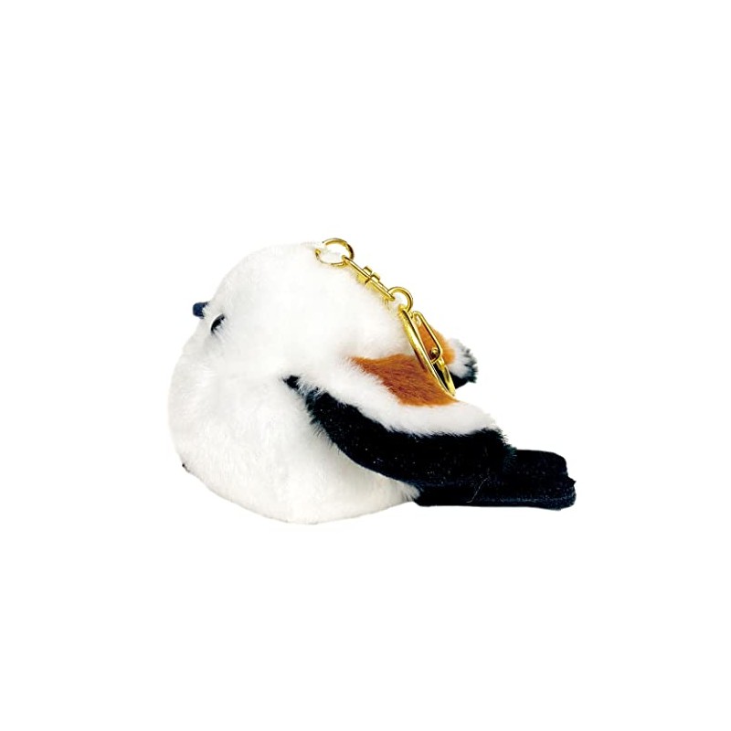 Amuse AMUFUN Fukufuku Shimaenaga Plush Toy Mascot Keychain, Shima-chan, White,