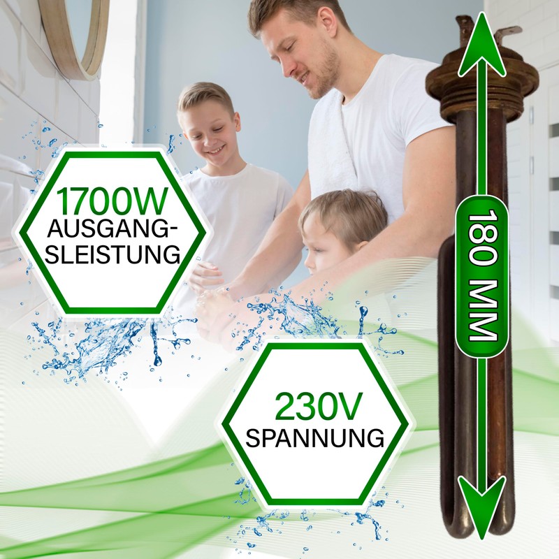 Boiler Heating Rod 1700 W 230 V 180 mm ONIX