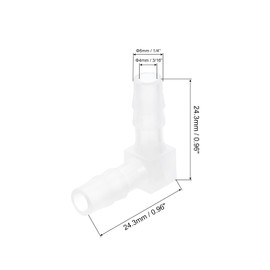 sourcing map 1/4" 90 Degree Elbow Hose Barb, 2pcs L-Shaped Aquarium Air Valve Connector Tubing for Fish Tank Pond Air Line