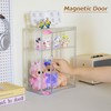 Acrylic Display Case with Movable Dividers, Clear Figure Display Cases