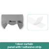 HOMEIDEAS French Blackout Door Window Curtains, Privacy Front Door Curtains