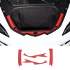 autopart2021 Red Front Trunk Bezel Gloss Stainless Plate Trim For