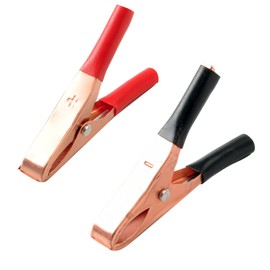 Fielect 4Pcs 30A Heavy-Duty Insulated Alligator Clips,Battery Crocodile Electrical Test Clamps,Battery Charger Clamp for Car Auto Vehicle Boat Red and Black