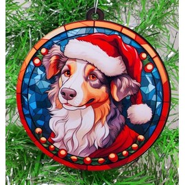 Generic Collie Dog Breed Santa Ornament