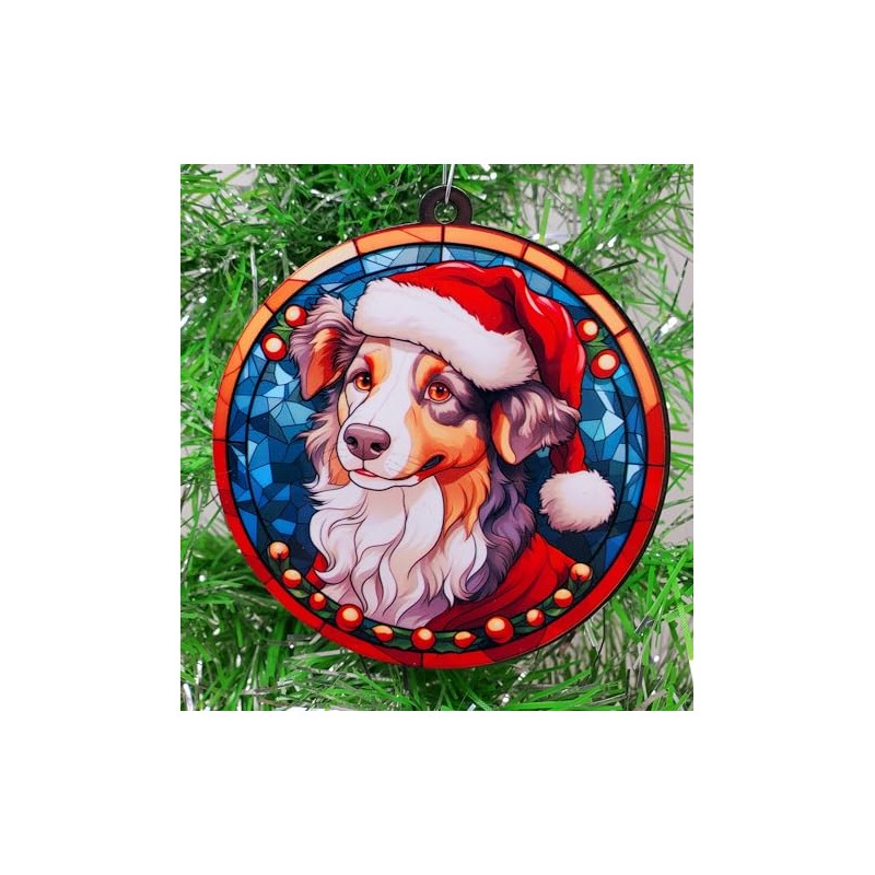 Generic Collie Dog Breed Santa Ornament