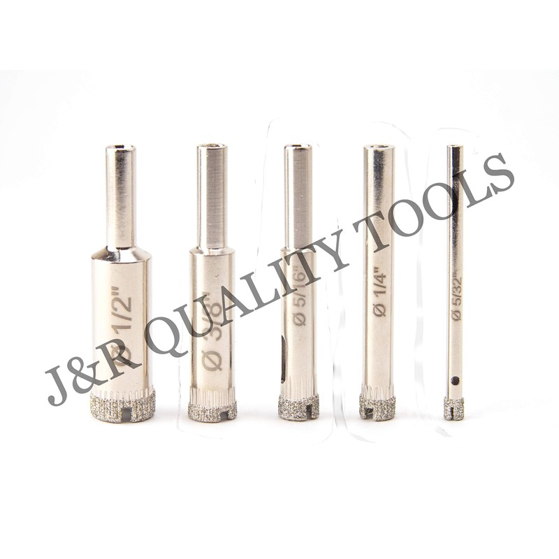 VCT 5PCS 5/32" - 1/2" Diamond Coated Hole Saw Drill