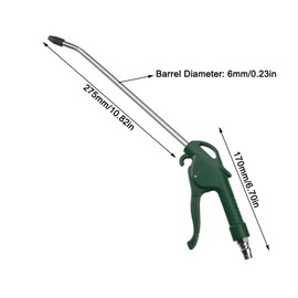 TopHomer 2pcs Industrial Air Blow Gun, Pneumatic Air Compressor Accessory Tool with Comfort Grip Dust Cleaning and Blower Gun(Extended,10.82in)