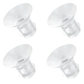 Insertos de brida de 17 mm y 19 mm para Medela, Spectra 24 mm escudos/bridas, copas de sauce compatibles con TSRETE, CPPSLEE, Momcozy S9/S12 sacaleches portátil, reduce el túnel de pezón de 24 mm hasta 4 piezas