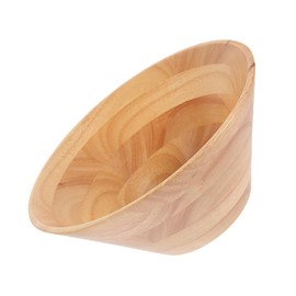 SHOWERORO Large Wooden Salad Bowl Mix Serve Cone Shape Kitchen Dining Fruit Bowl