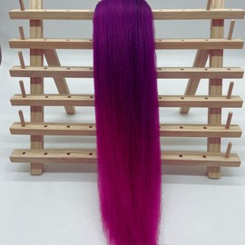 Purple Pink Braiding Hair Pre Stretched Knotless Synthetic Yaki Ez Braid Braiding Hair