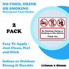 2-Pack - No Smoking Eating or Drinking in Vehicle -