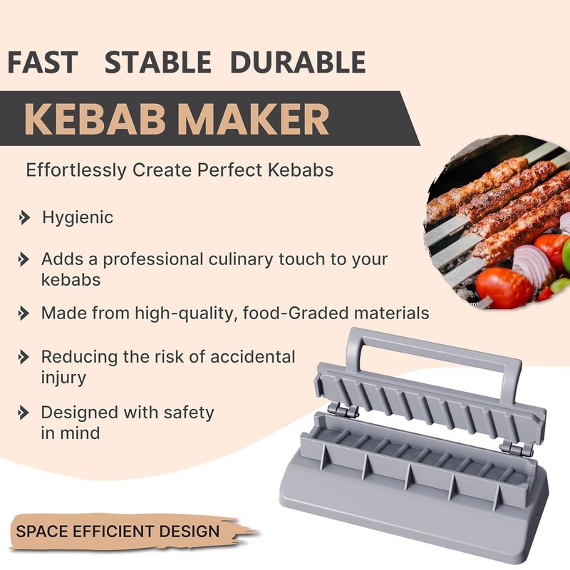 FPKLB Kebab Maker Plastic Kebab Press Manual Kabob Maker User-Friendly