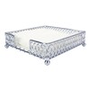 Home Basics Infinity Collection Flat Napkin Holder, Silver Chrome 7.25"
