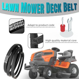 Youqsm Lawn Mower Deck Belt Compatible with Husqvarna TS342 YT42DXLS YTH2642TDF TS343 TS242 Replace 587270101 Width 1/2 Length 97.5