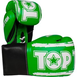 TOP TEN Roundup Boxing Gloves 10 oz Green/White